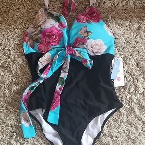 Floral 1 piece swimsuit brand new